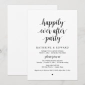 Invitation Fuite de noces, Fête de bonheur éternel Invit (Devant / Derrière)