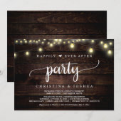 Invitation Fuite de noces, fête de rêve pour toujours (Devant / Derrière)