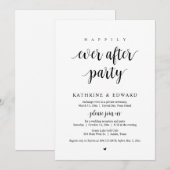 Invitation Fuite de noces, fête pour toujours heureuse  (Devant / Derrière)