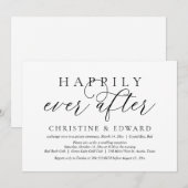 Invitation Fuite de noces, heureux pour toujours (Devant / Derrière)