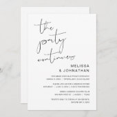 Invitation Fuite de noces, La fête continue (Devant / Derrière)