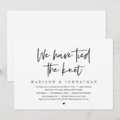 Invitation Fuite de noces, Nous avons fait le nœud (Devant / Derrière)