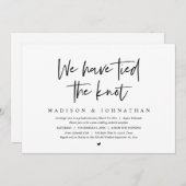 Invitation Fuite de noces, Nous avons franchi le pas (Devant / Derrière)