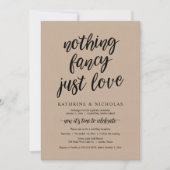 Invitation Fuite de noces, rien de fantaisiste, juste de l'am (Devant)