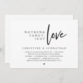 Invitation Fuite de noces, Rien de fantaisiste, Juste de l'am (Devant / Derrière)