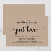 Invitation Fuite de noces, rien de fantaisiste juste de l'amo (Devant / Derrière)