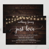 Invitation Fuite de noces, Rien de fantaisiste juste une invi (Devant / Derrière)