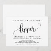 Invitation Fuite de noces, un dîner après le mariage (Devant / Derrière)