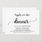 Invitation Fuite, dîner de conte de fées, Rustique (Devant / Derrière)