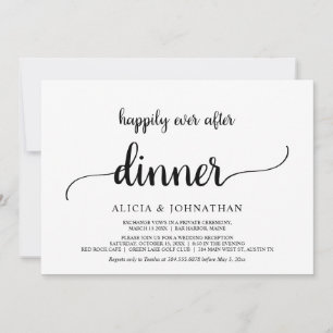 Invitation Fuite, dîner pour toujours heureux, Rustique