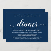 Invitation Fuite en Amour, Dîner de Mariage Heureux à Tout Ja (Devant / Derrière)