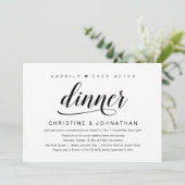 Invitation Fuite en Amour pour le Mariage, Dîner pour un Bonh (Debout devant)