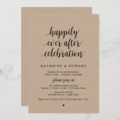 Invitation Fuite en amoureux, célébration de bonheur éternel  (Devant / Derrière)