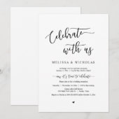 Invitation Fuite en amoureux, Célébrez avec nous, Décontracté (Devant / Derrière)