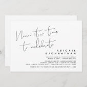 Invitation Fuite en amoureux, C'est maintenant temps de céléb (Devant / Derrière)