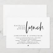 Invitation Fuite en Amoureux, Déjeuner de Mariage Heureux Éte (Devant / Derrière)