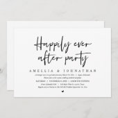 Invitation Fuite en Amoureux, Fête de Félicité Éternelle (Devant / Derrière)