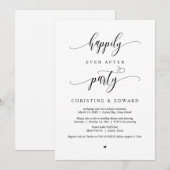 Invitation Fuite en amoureux, fête de mariage pour toujours h (Devant / Derrière)