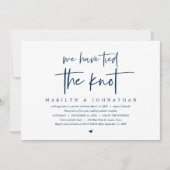 Invitation Fuite en amoureux, Moderne, célébration de mariage (Devant)