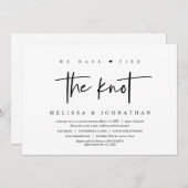 Invitation Fuite en amoureux, Nous avons uni nos vies (Devant / Derrière)