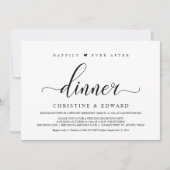 Invitation Fuite en amoureux pour le mariage, réception éléga (Devant)