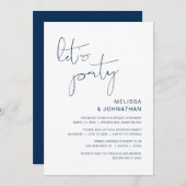 Invitation Fuite en amoureux pour mariage. Fêtons ça, élégant (Devant / Derrière)