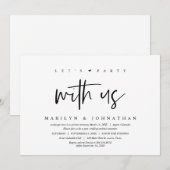 Invitation Fuite en Amoureux pour Mariage, Moderne, Faisons l (Devant / Derrière)