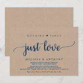 Invitation Fuite en amoureux, Rien de fantaisiste juste de l' (Devant / Derrière)