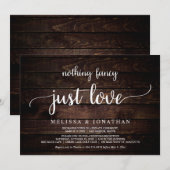 Invitation Fuite en amoureux, Rien de fantaisiste juste l'amo (Devant / Derrière)