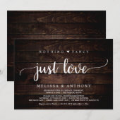 Invitation Fuite en amoureux, rien de fantaisiste juste une i (Devant / Derrière)