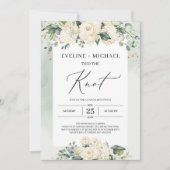 Invitation Fuite en elopement eucalyptus et roses blanches aq (Devant)