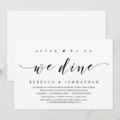 Invitation Fuite en Épousant, Après Nous Faisons, Nous Dînons (Devant / Derrière)