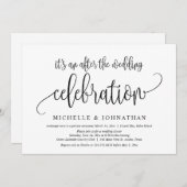 Invitation Fuite en mariage, Célébration d'après mariage (Devant / Derrière)