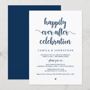 Invitation Fuite en mariage, célébration de bonheur éternel