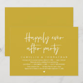 Invitation Fuite en mariage, fête de bonheur éternel (Devant / Derrière)
