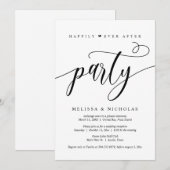 Invitation Fuite en mariage, fête de bonheur éternel (Devant / Derrière)