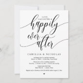 Invitation Fuite en mariage, fête de bonheur éternel (Devant)