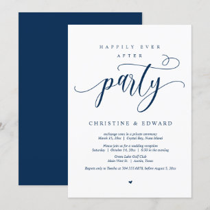 Invitation Fuite en mariage, fête de bonheur éternel