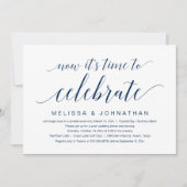 Invitation Fuite en mariage, Maintenant, c'est l'heure de cél (Devant)