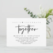 Invitation Fuite en mariage, Moderne, Faisons la fête avec no (Debout devant)