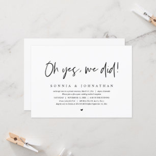 Invitation Fuite en mariage, Oh oui, nous l'avons fait