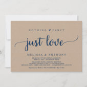 Invitation Fuite en mariage, Rien de fantaisiste juste de l'a (Devant)