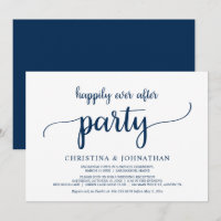 Fuite, Fête de Mariage Heureux, Bleu Marine