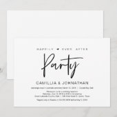 Invitation Fuite heureuse pour toujours, fête décontractée (Devant / Derrière)