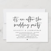 Invitation Fuite moderne, après la fête de mariage (Devant)