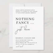 Invitation Fuite Romantique Après-Fête, Rien de Fantaisiste J (Devant)