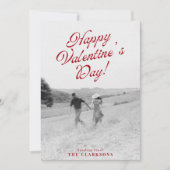 Invitation Full Photo Modern Valentine’s Day Card (Devant)