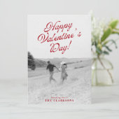 Invitation Full Photo Modern Valentine’s Day Card (Debout devant)