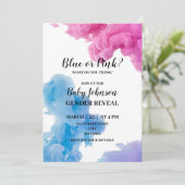 Invitation Fumée bleue ou rose genre révéler l'invitation (Debout devant)