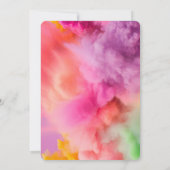 Invitation Fumée colorée Double Jumelle Anniversaire Célébrat (Dos)